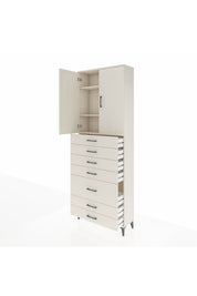Arges Dolap 3 Raflı 5 Çekmeceli 2 Kapaklı 88x30x243 - S33M069V1A