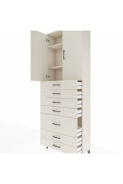 Arges Dolap 3 Raflı 5 Çekmeceli 2 Kapaklı 88x30x243 - S33M069V1A