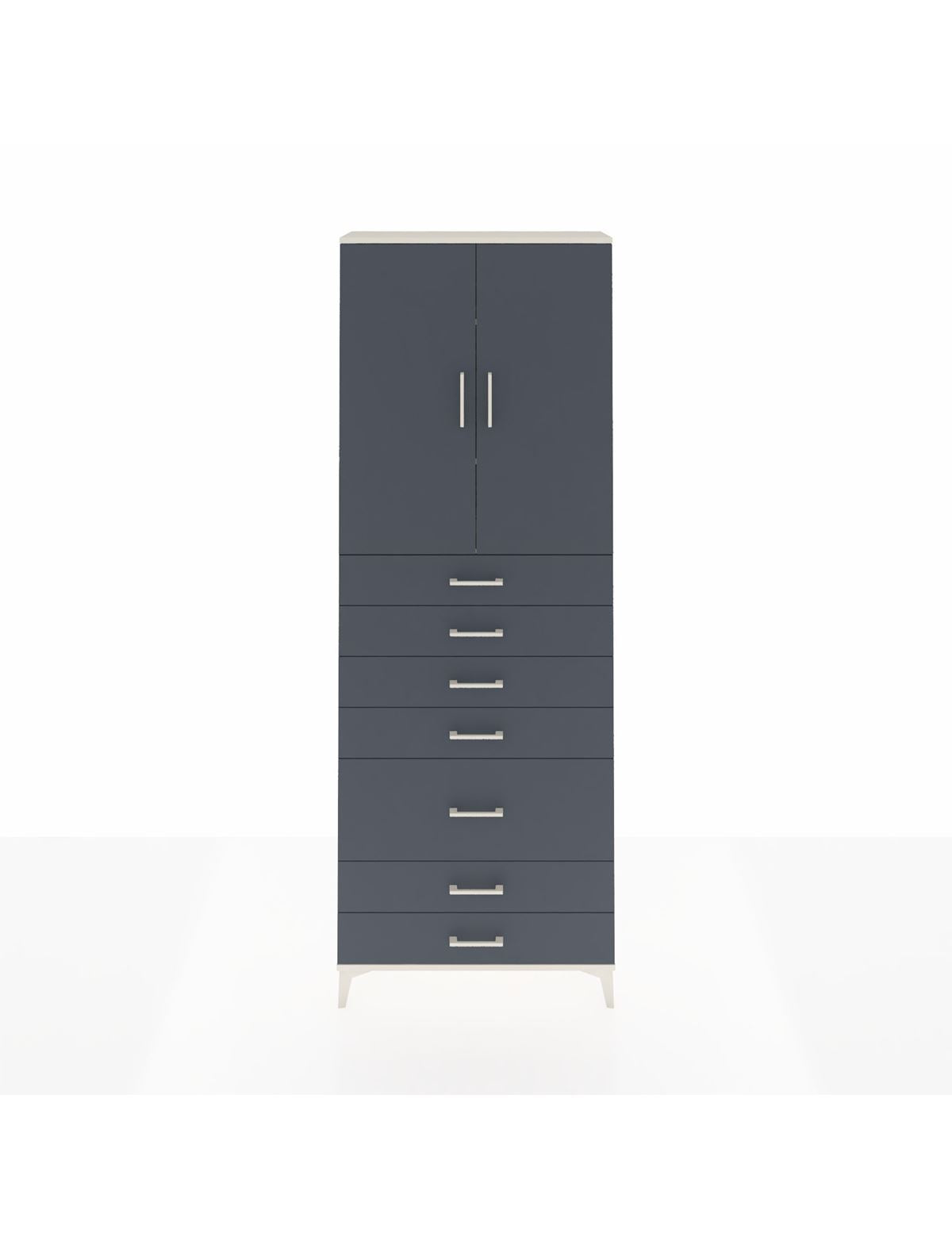 Arges Dolap 3 Raflı 5 Çekmeceli 2 Kapaklı 88x30x243 - S33M069V2A
