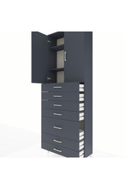 Arges Dolap 3 Raflı 5 Çekmeceli 2 Kapaklı 88x30x243 - S33M069V5A