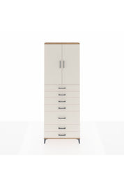 Arges Dolap 3 Raflı 5 Çekmeceli 2 Kapaklı 88x30x243 - S33M069V7A