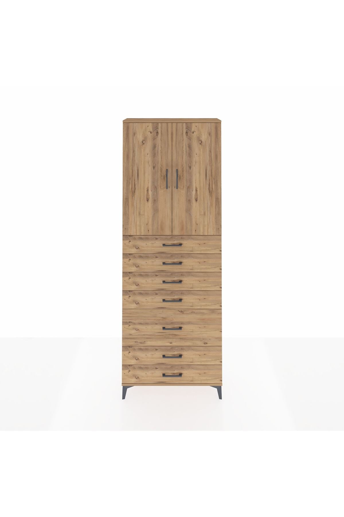 Arges Dolap 3 Raflı 5 Çekmeceli 2 Kapaklı 88x30x243 - S33M069V9A