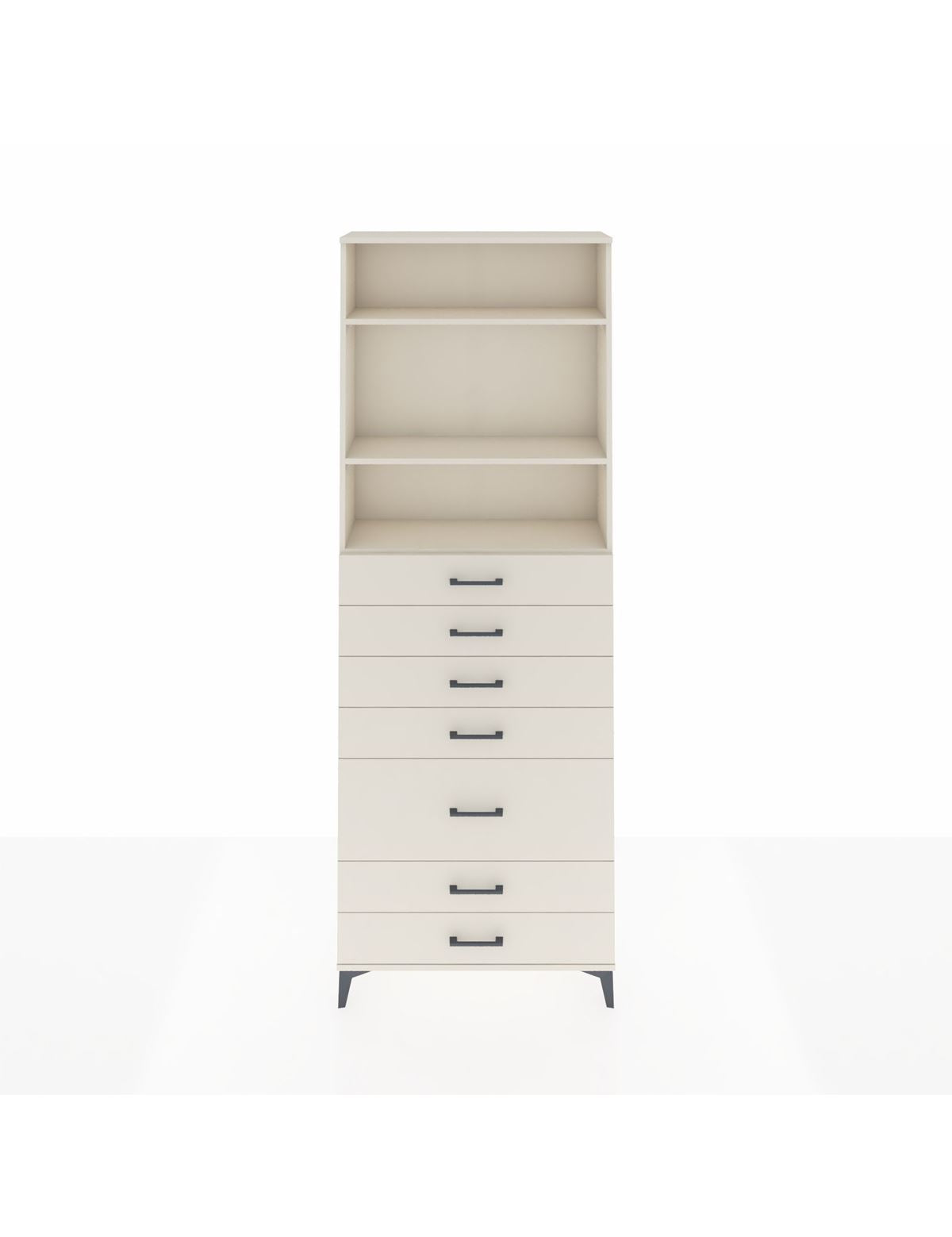 Arges Dolap 3 Raflı 7 Çekmeceli 88x30x243 - S33M070V1A