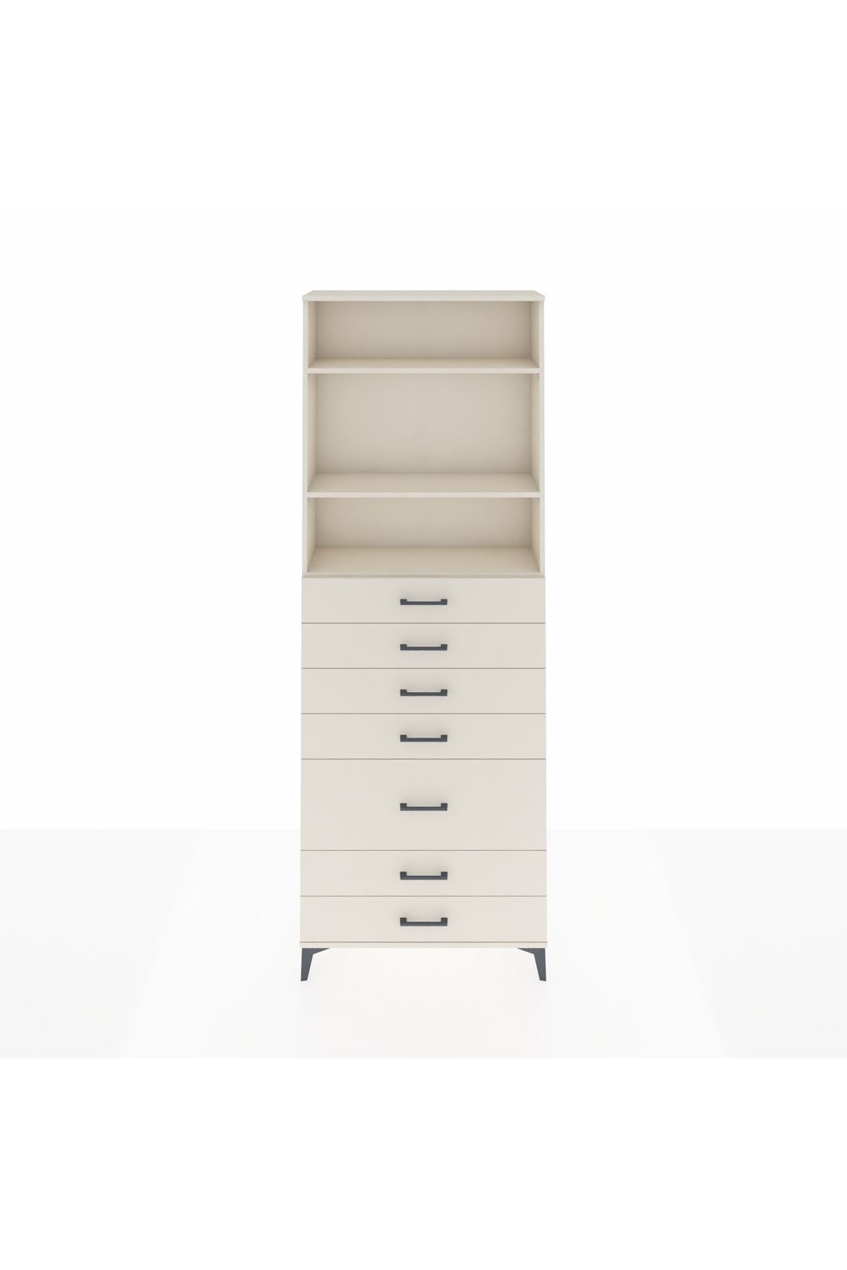 Arges Dolap 3 Raflı 7 Çekmeceli 88x30x243 - S33M070V1A