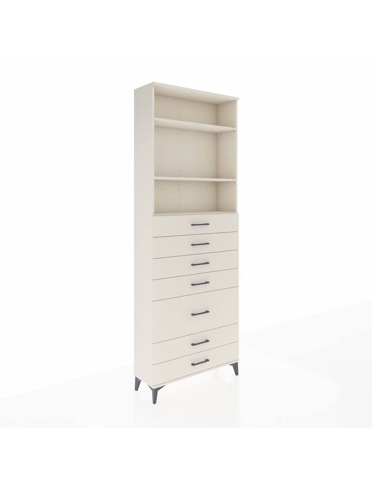 Arges Dolap 3 Raflı 7 Çekmeceli 88x30x243 - S33M070V1A
