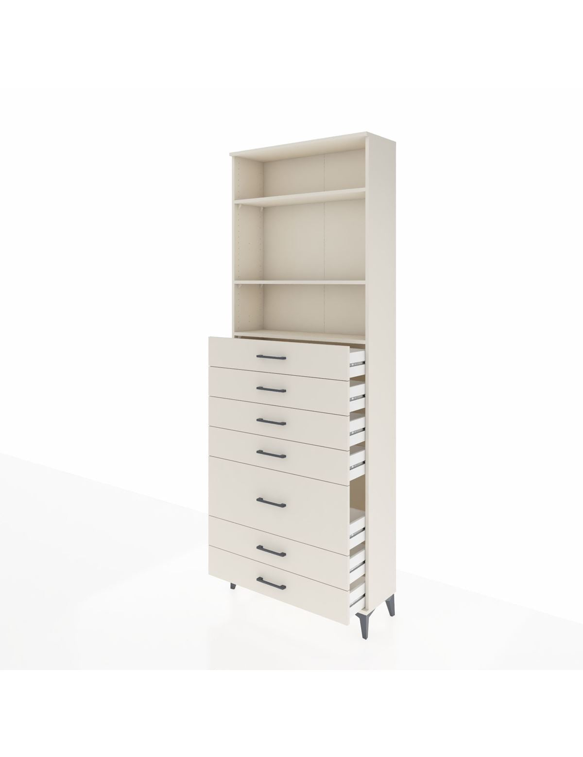 Arges Dolap 3 Raflı 7 Çekmeceli 88x30x243 - S33M070V1A