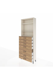 Arges Dolap 3 Raflı 7 Çekmeceli 88x30x243 - S33M070V3A