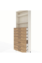 Arges Dolap 3 Raflı 7 Çekmeceli 88x30x243 - S33M070V3A