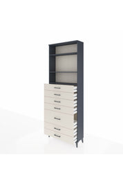 Arges Dolap 3 Raflı 7 Çekmeceli 88x30x243 - S33M070V4A