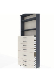 Arges Dolap 3 Raflı 7 Çekmeceli 88x30x243 - S33M070V4A