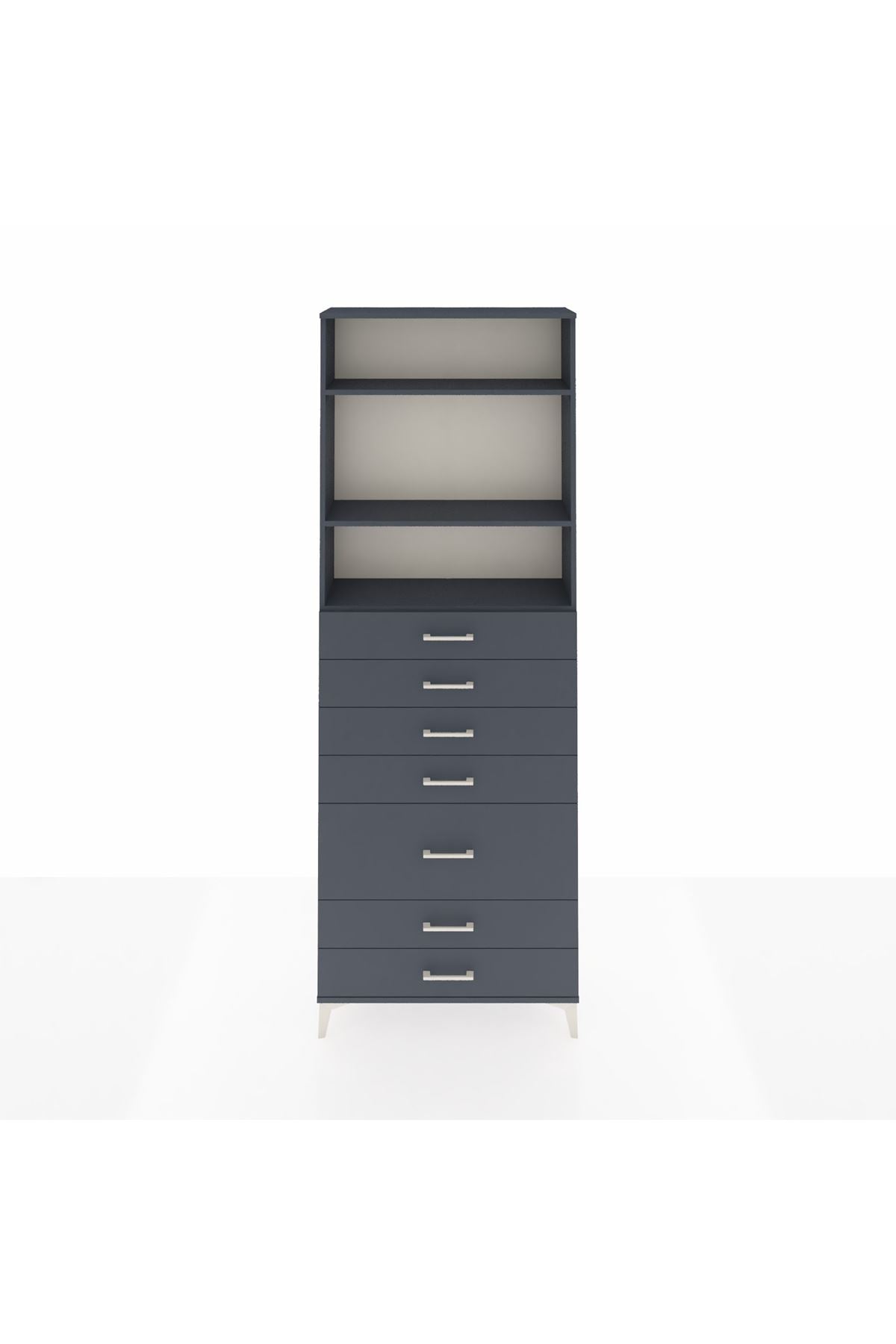 Arges Dolap 3 Raflı 7 Çekmeceli 88x30x243 - S33M070V5A
