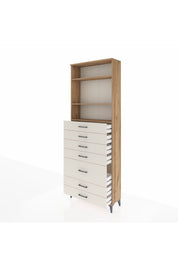 Arges Dolap 3 Raflı 7 Çekmeceli 88x30x243 - S33M070V7A