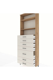 Arges Dolap 3 Raflı 7 Çekmeceli 88x30x243 - S33M070V7A