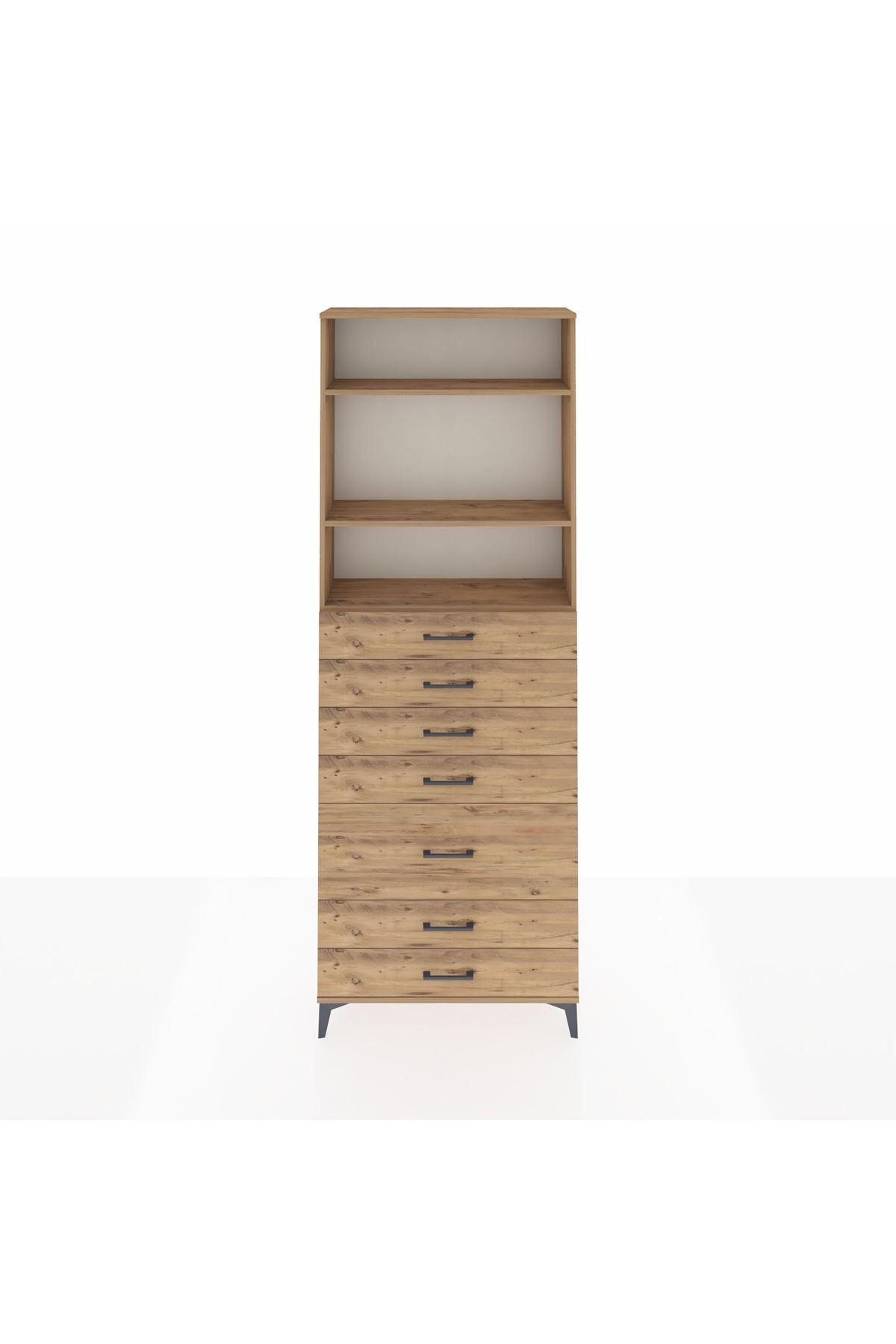 Arges Dolap 3 Raflı 7 Çekmeceli 88x30x243 - S33M070V9A