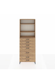 Arges Dolap 3 Raflı 7 Çekmeceli 88x30x243 - S33M070V9A