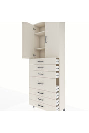 Arges Dolap 3 Raflı 7 Çekmeceli 2 Kapaklı 88x30x243 - S33M071V1A