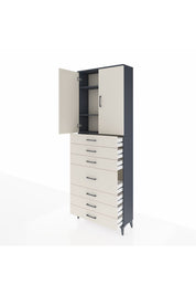 Arges Dolap 3 Raflı 7 Çekmeceli 2 Kapaklı 88x30x243 - S33M071V4A