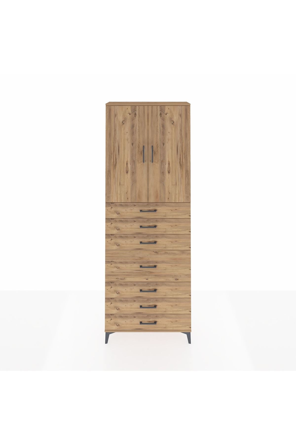 Arges Dolap 3 Raflı 7 Çekmeceli 2 Kapaklı 88x30x243 - S33M071V9A