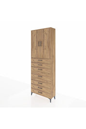 Arges Dolap 3 Raflı 7 Çekmeceli 2 Kapaklı 88x30x243 - S33M071V9A