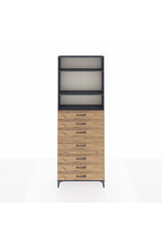 Arges Dolap 3 Raflı 7 Çekmeceli 88x30x243 - S33M072V6A