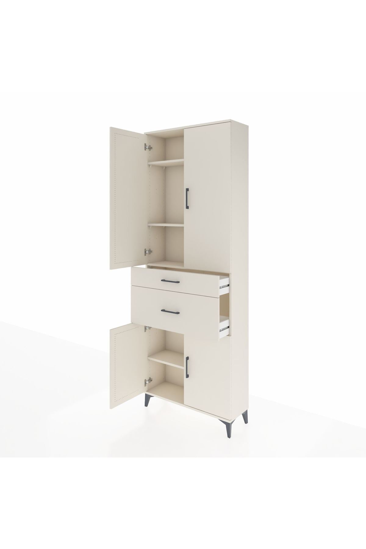 Arges Dolap 4 Raflı 2 Çekmeceli 4 Kapaklı 88x30x243 - S33M073V1A