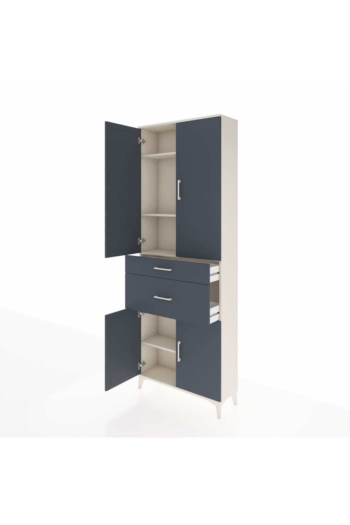 Arges Dolap 4 Raflı 2 Çekmeceli 4 Kapaklı 88x30x243 - S33M073V2A