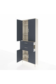 Arges Dolap 4 Raflı 2 Çekmeceli 4 Kapaklı 88x30x243 - S33M073V2A