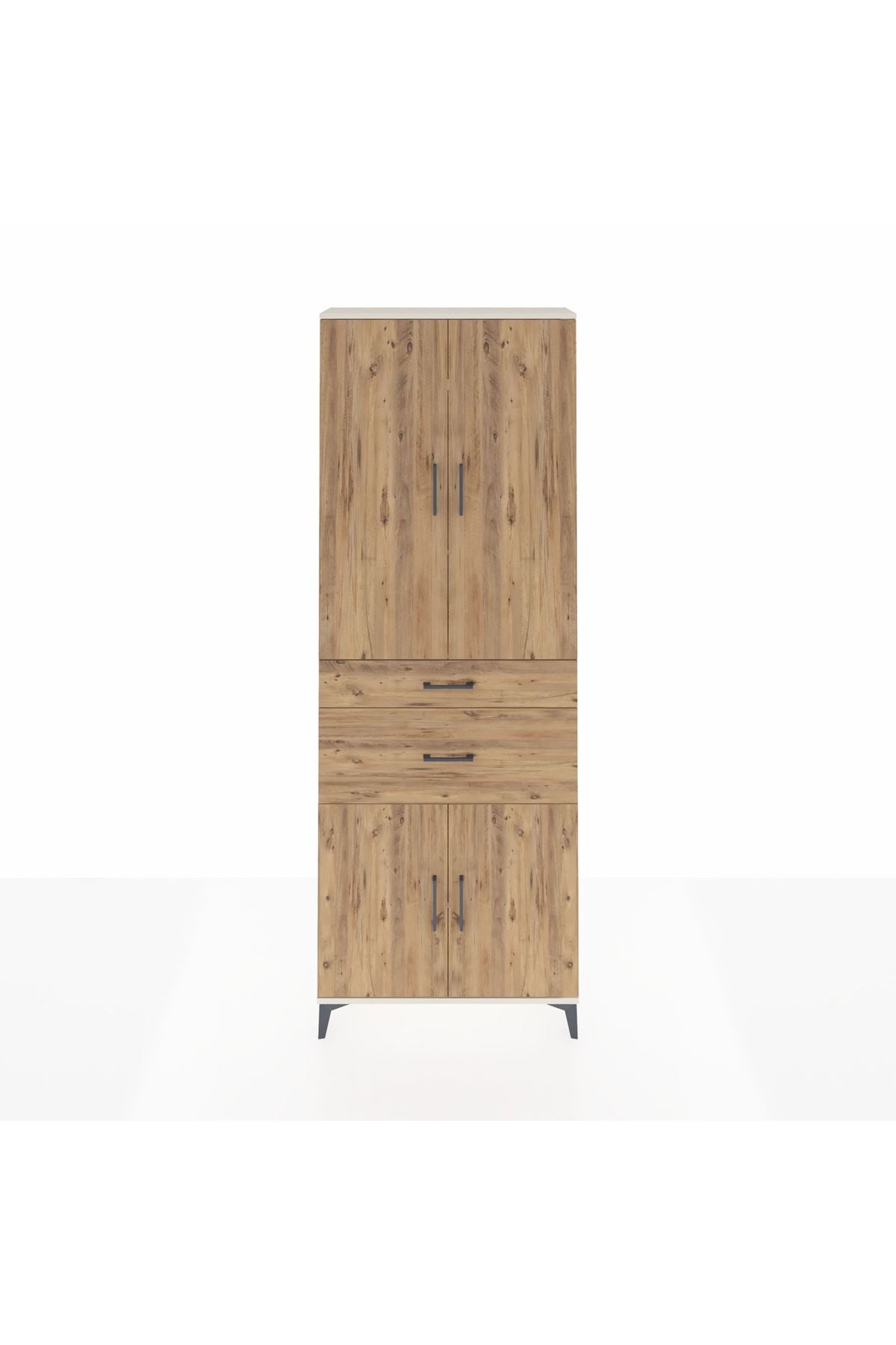 Arges Dolap 4 Raflı 2 Çekmeceli 4 Kapaklı 88x30x243 - S33M073V3A