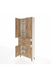 Arges Dolap 4 Raflı 2 Çekmeceli 4 Kapaklı 88x30x243 - S33M073V3A