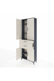 Arges Dolap 4 Raflı 2 Çekmeceli 4 Kapaklı 88x30x243 - S33M073V4A