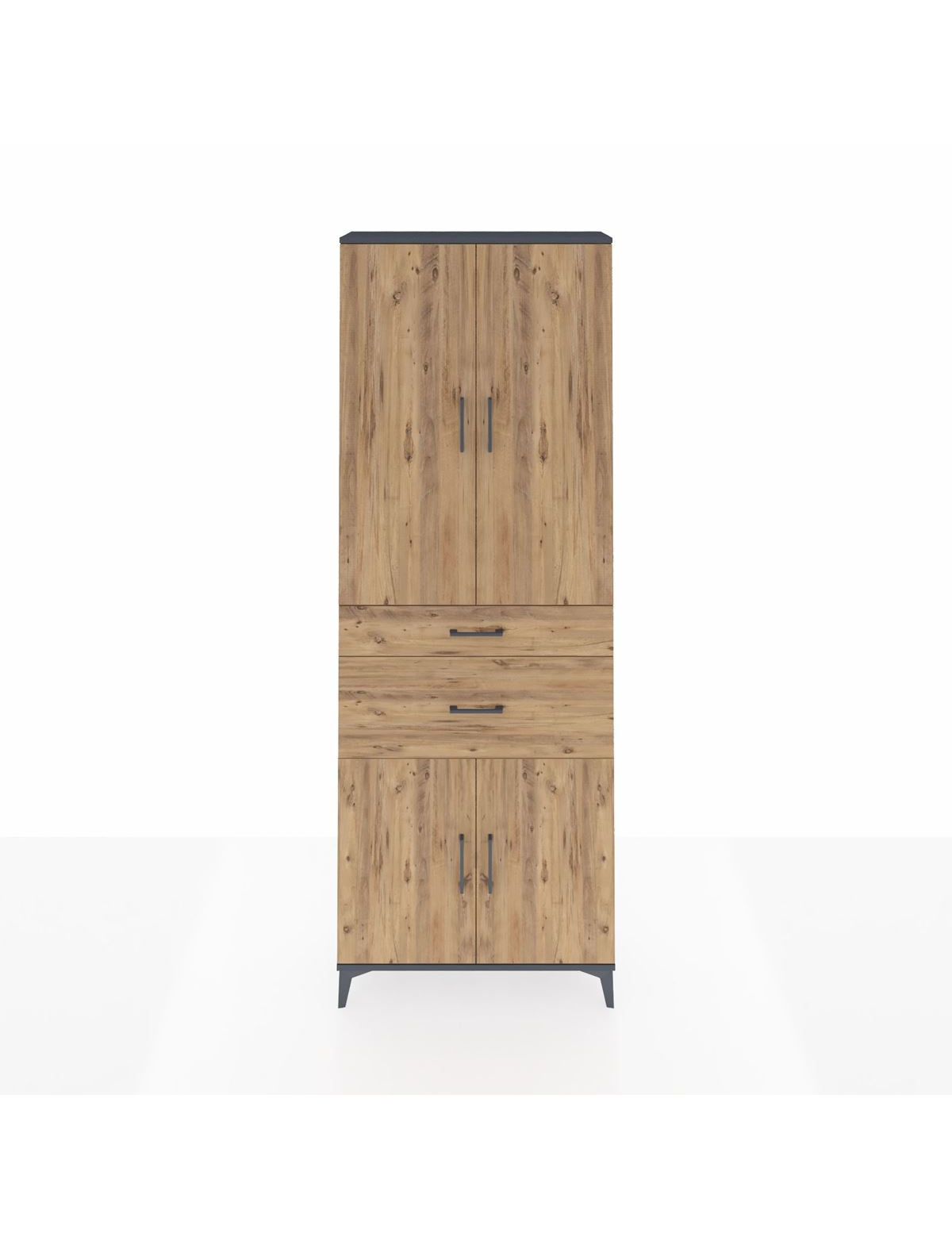 Arges Dolap 4 Raflı 2 Çekmeceli 4 Kapaklı 88x30x243 - S33M073V6A