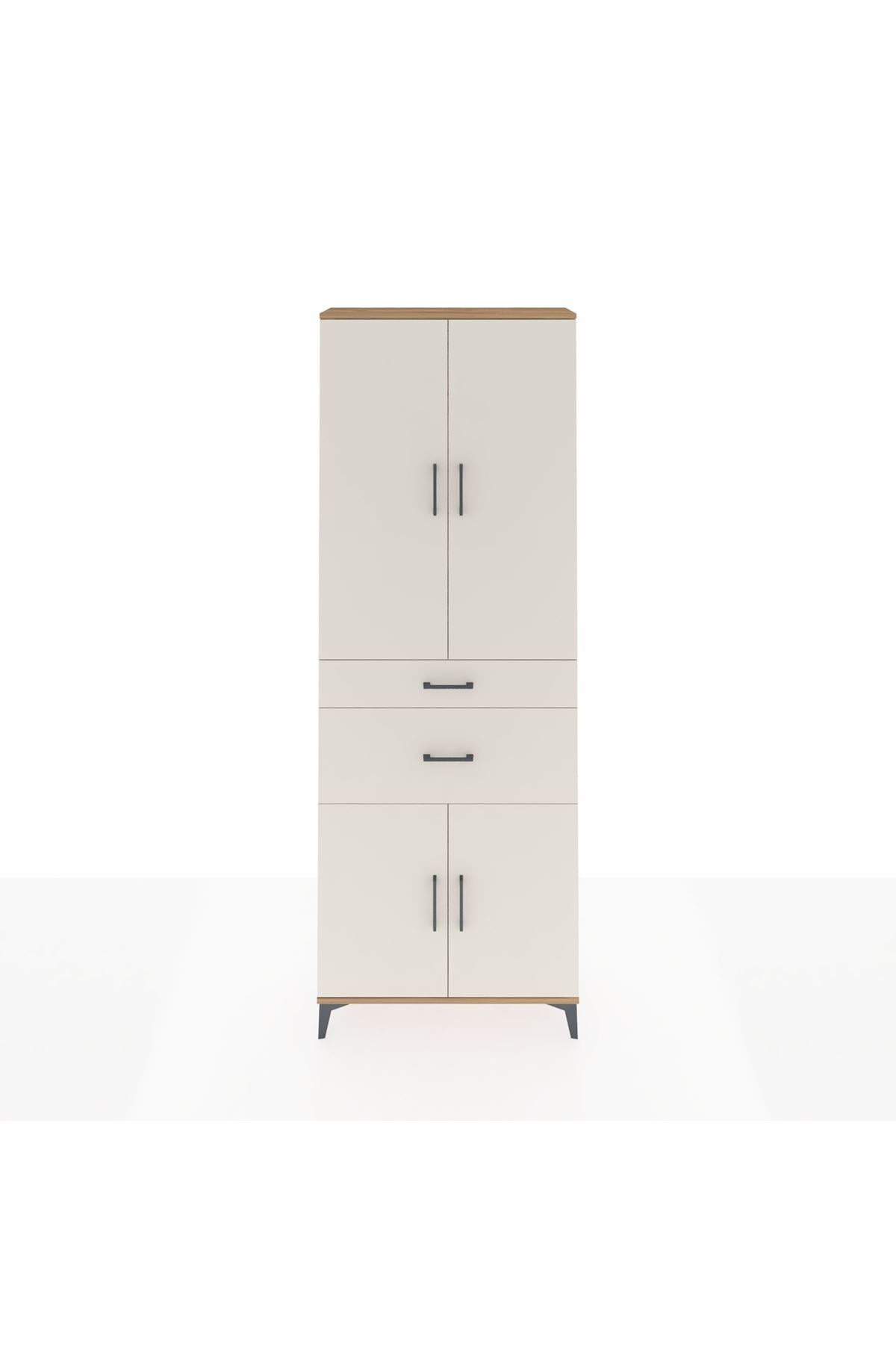 Arges Dolap 4 Raflı 2 Çekmeceli 4 Kapaklı 88x30x243 - S33M073V7A