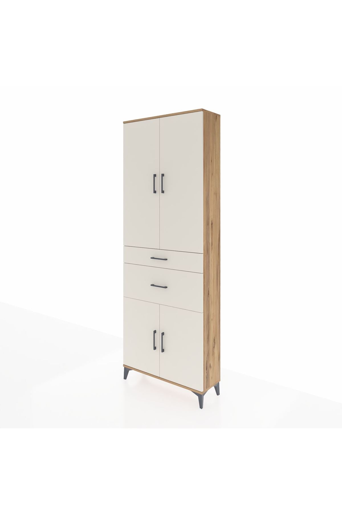 Arges Dolap 4 Raflı 2 Çekmeceli 4 Kapaklı 88x30x243 - S33M073V7A