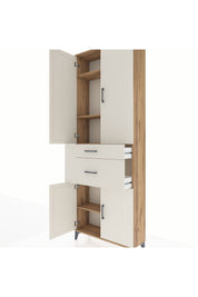 Arges Dolap 4 Raflı 2 Çekmeceli 4 Kapaklı 88x30x243 - S33M073V7A