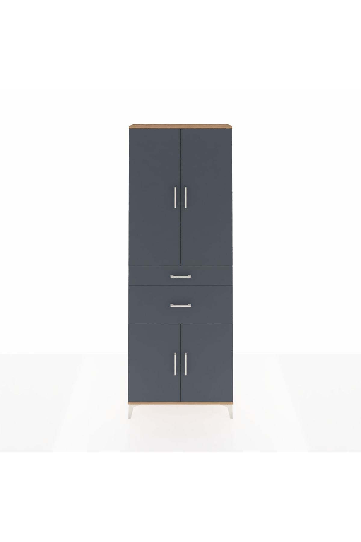 Arges Dolap 4 Raflı 2 Çekmeceli 4 Kapaklı 88x30x243 - S33M073V8A