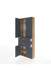 Arges Dolap 4 Raflı 2 Çekmeceli 4 Kapaklı 88x30x243 - S33M073V8A