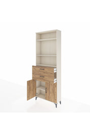 Arges Dolap 4 Raflı 2 Çekmeceli 2 Kapaklı 88x30x243 - S33M074V3A