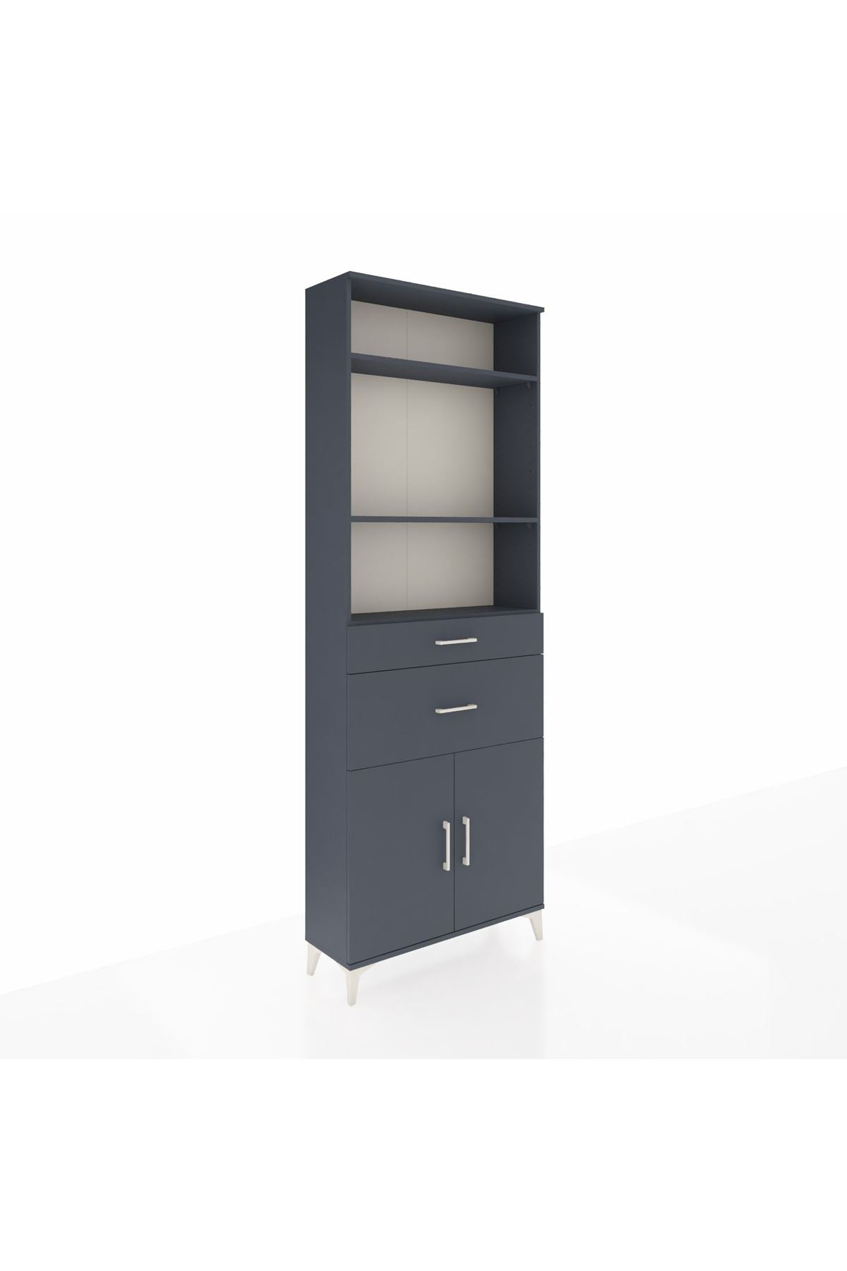 Arges Dolap 4 Raflı 2 Çekmeceli 2 Kapaklı 88x30x243 - S33M074V5A