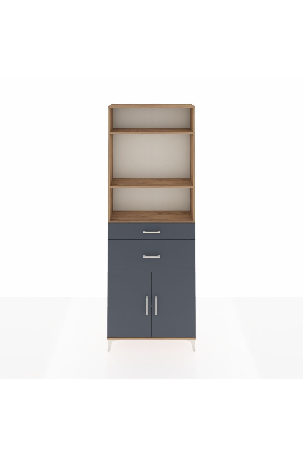 Arges Dolap 4 Raflı 2 Çekmeceli 2 Kapaklı 88x30x243 - S33M074V8A