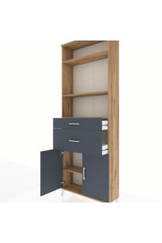 Arges Dolap 4 Raflı 2 Çekmeceli 2 Kapaklı 88x30x243 - S33M074V8A