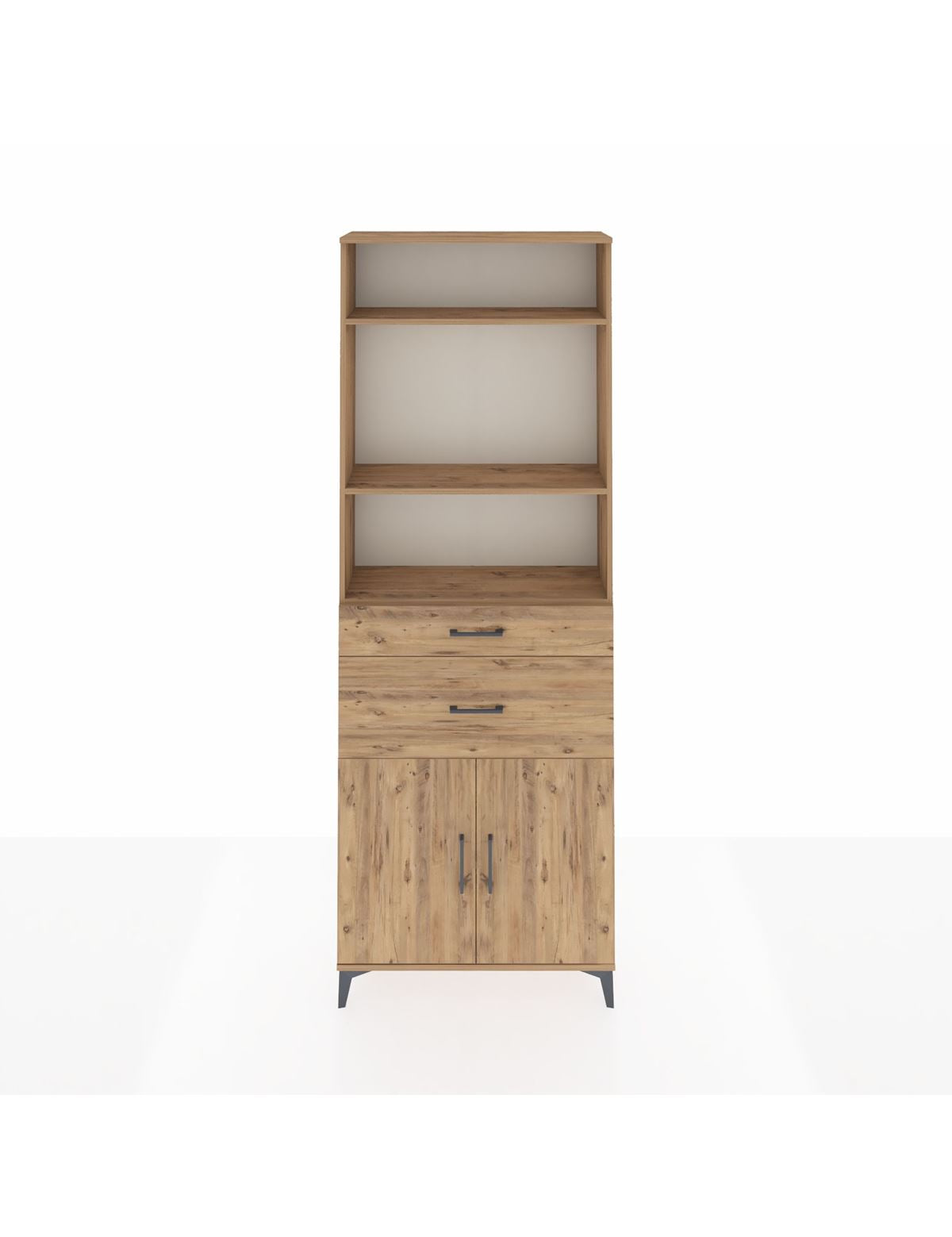 Arges Dolap 4 Raflı 2 Çekmeceli 2 Kapaklı 88x30x243 - S33M074V9A
