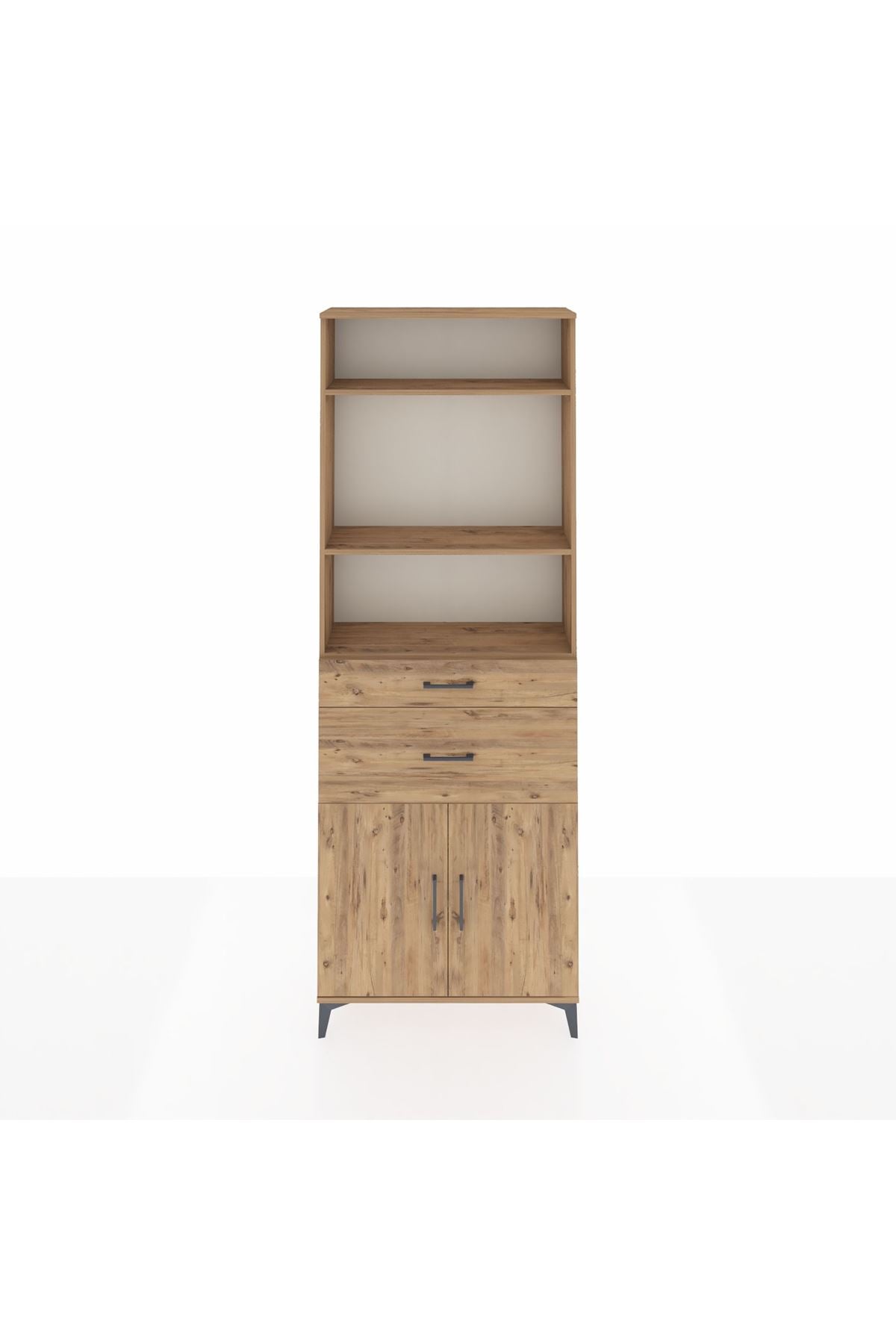 Arges Dolap 4 Raflı 2 Çekmeceli 2 Kapaklı 88x30x243 - S33M074V9A