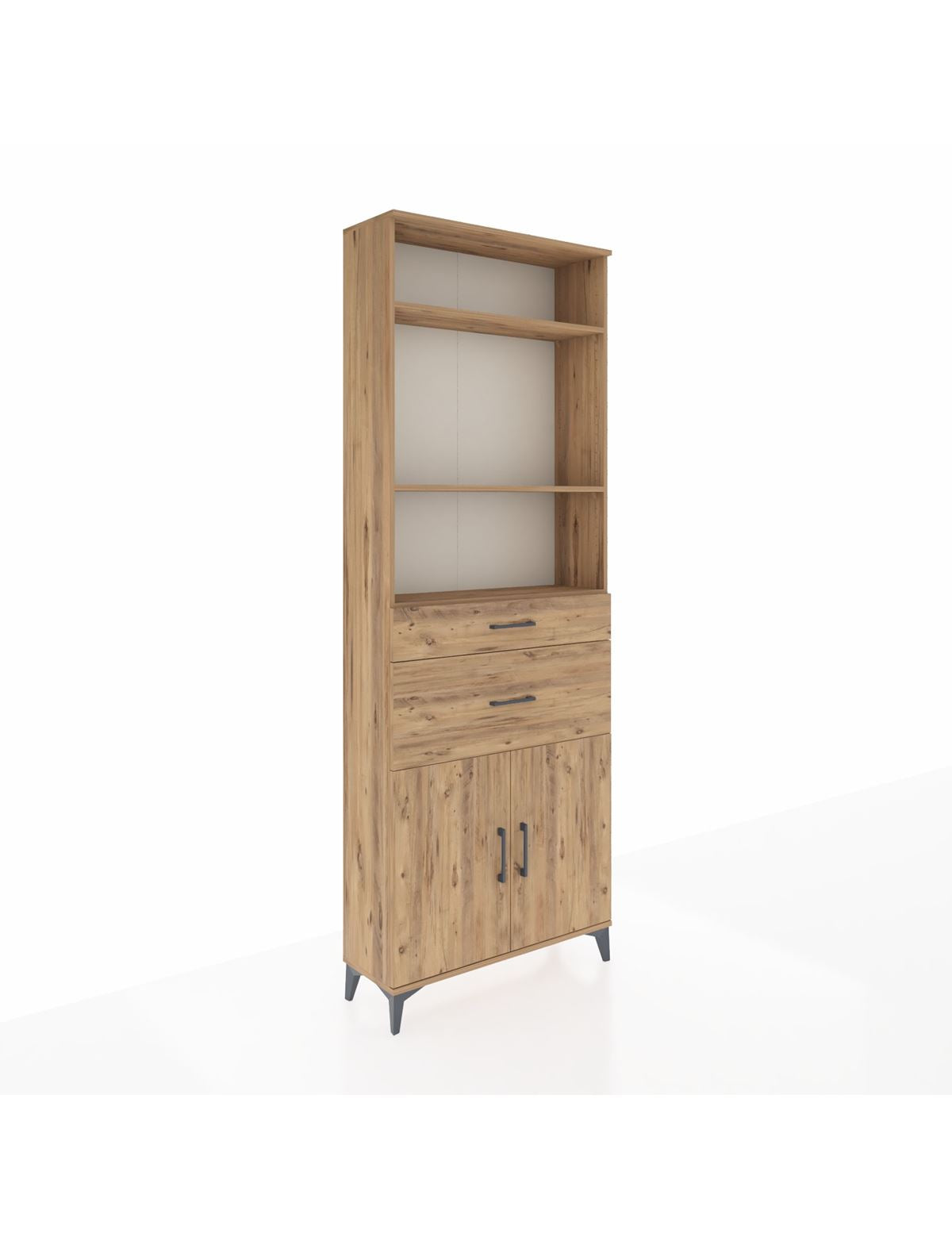 Arges Dolap 4 Raflı 2 Çekmeceli 2 Kapaklı 88x30x243 - S33M074V9A