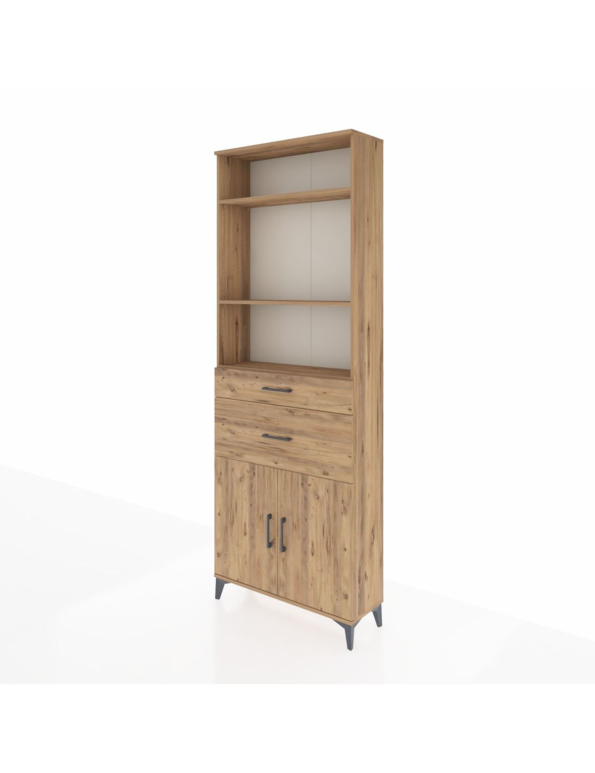 Arges Dolap 4 Raflı 2 Çekmeceli 2 Kapaklı 88x30x243 - S33M074V9A