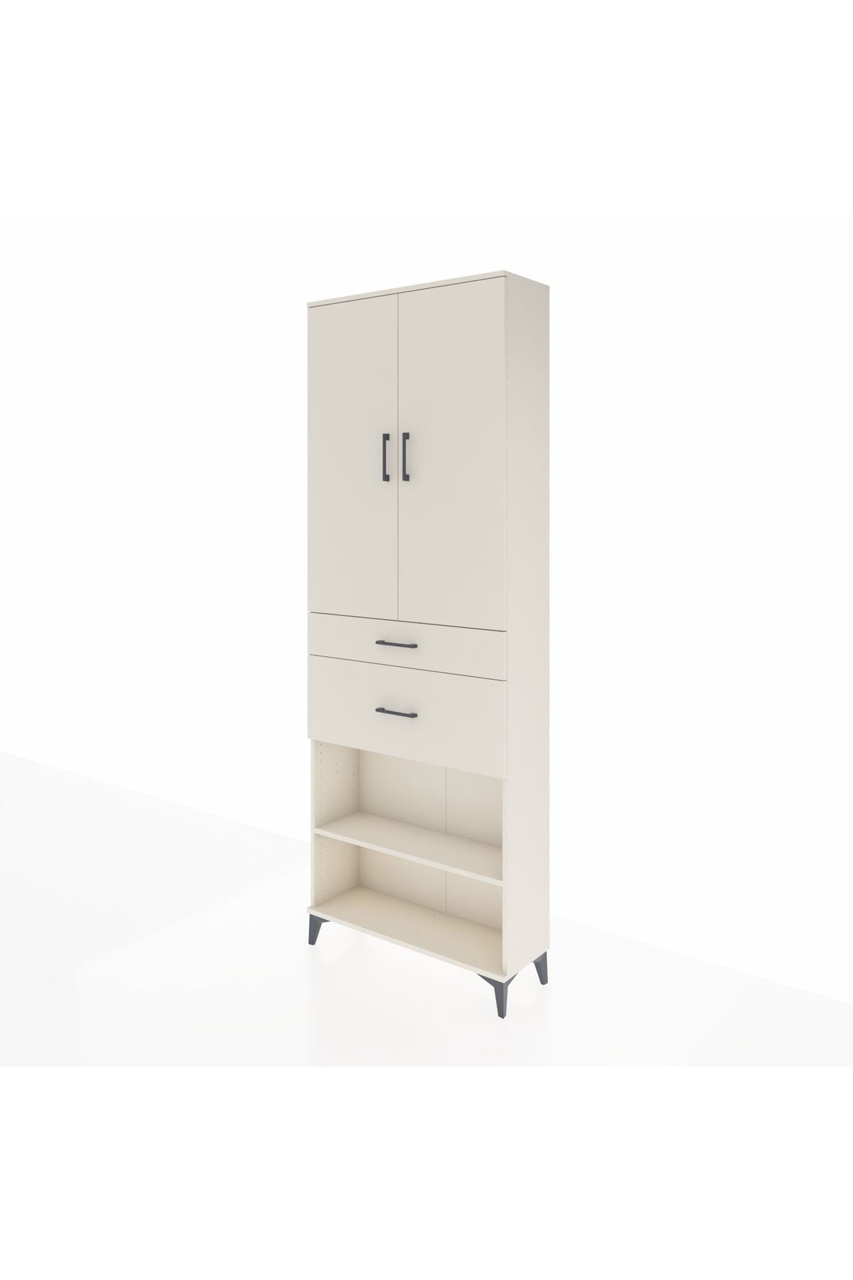 Arges Dolap 4 Raflı 2 Çekmeceli 2 Kapaklı 88x30x243 - S33M075V1A