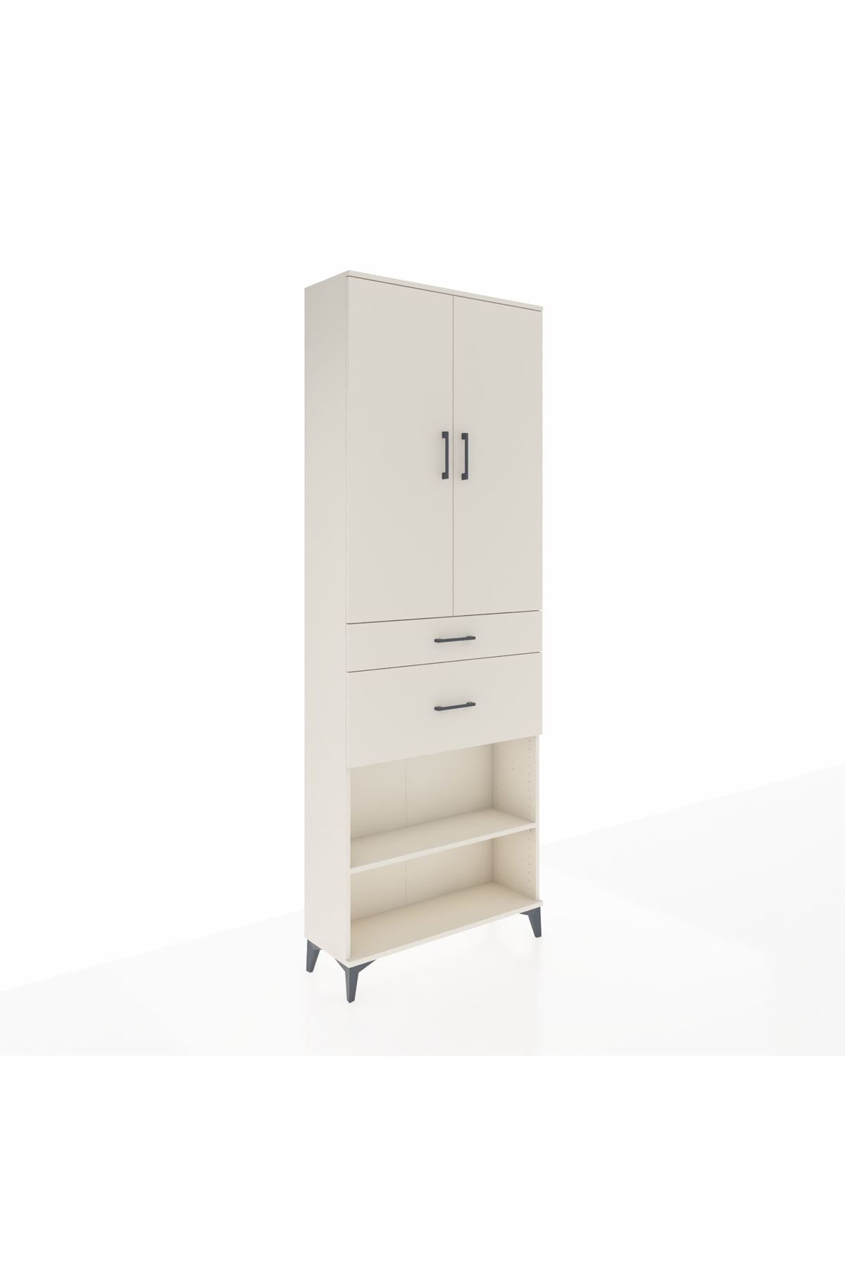Arges Dolap 4 Raflı 2 Çekmeceli 2 Kapaklı 88x30x243 - S33M075V1A