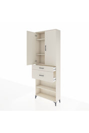 Arges Dolap 4 Raflı 2 Çekmeceli 2 Kapaklı 88x30x243 - S33M075V1A