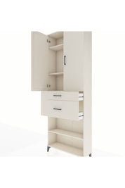 Arges Dolap 4 Raflı 2 Çekmeceli 2 Kapaklı 88x30x243 - S33M075V1A
