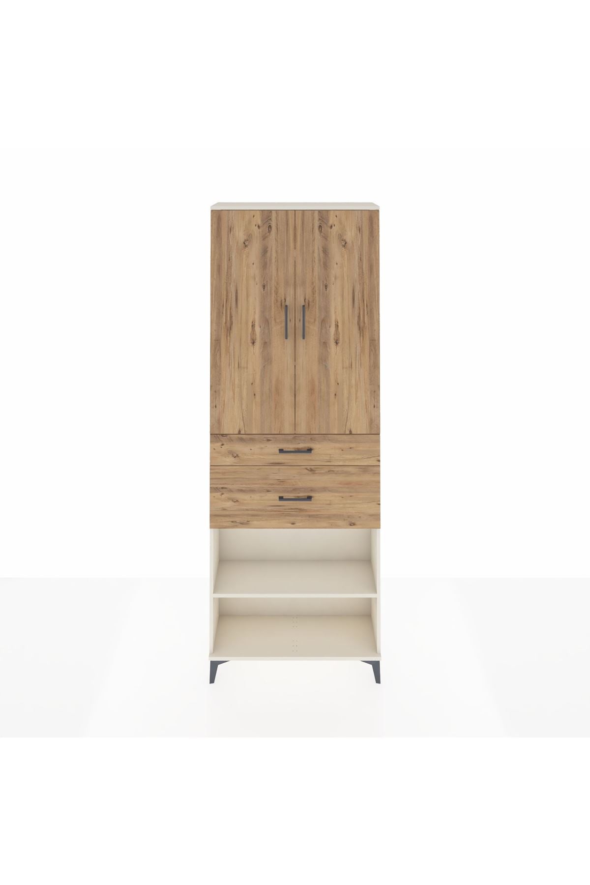 Arges Dolap 4 Raflı 2 Çekmeceli 2 Kapaklı 88x30x243 - S33M075V3A