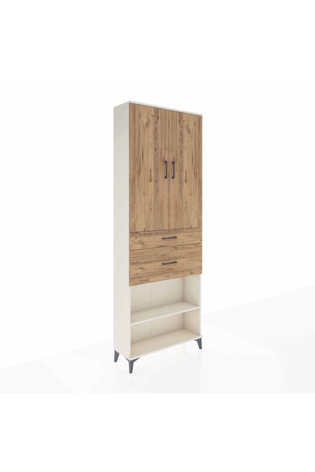 Arges Dolap 4 Raflı 2 Çekmeceli 2 Kapaklı 88x30x243 - S33M075V3A